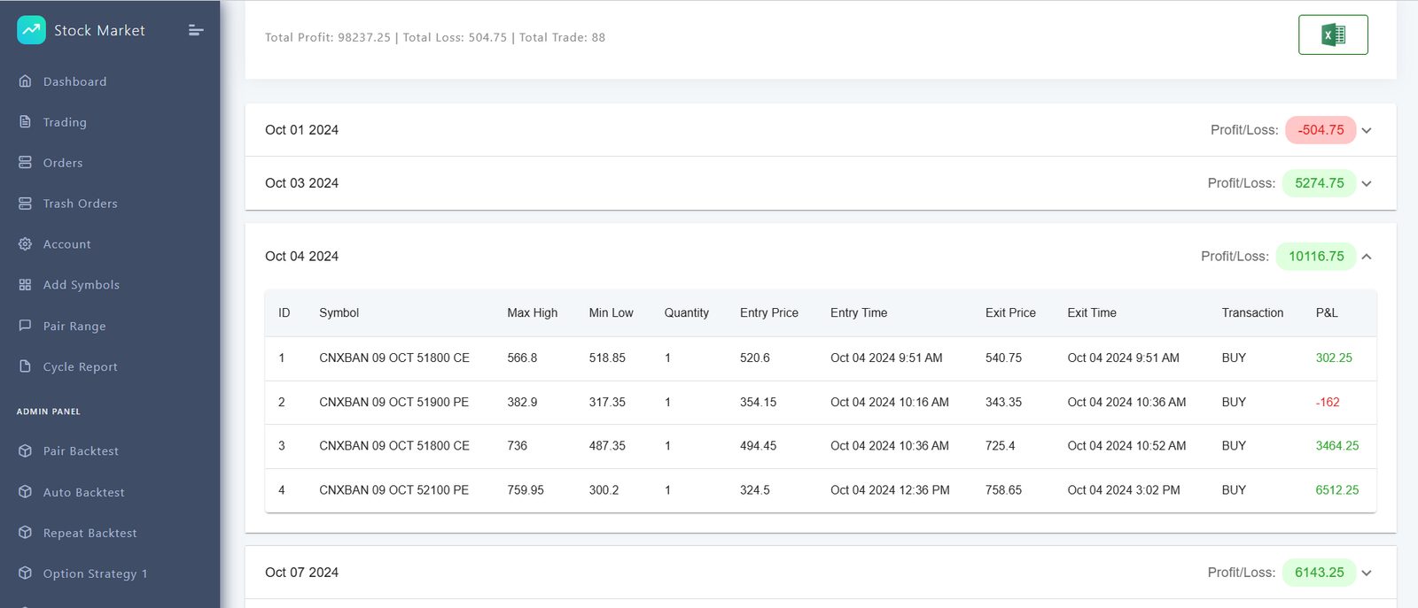Algorithmic Trading Platform — screenshot 2