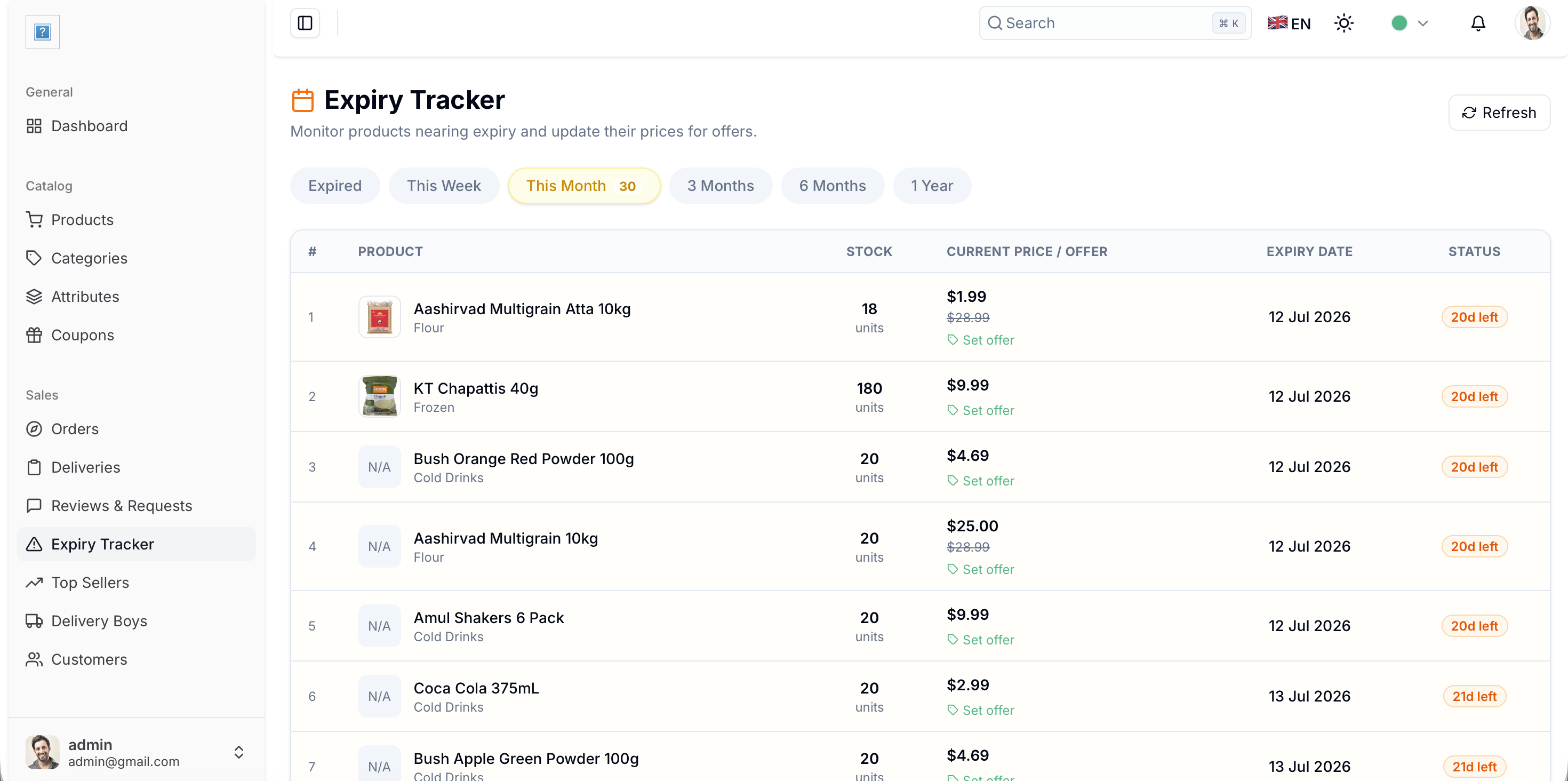 Grocery Store Management System — screenshot 3