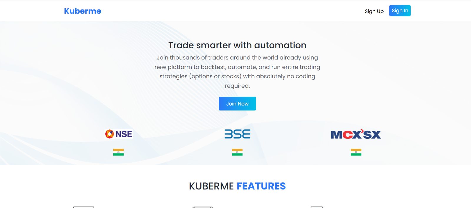 Kuberme — Trading Automation SaaS — screenshot 1